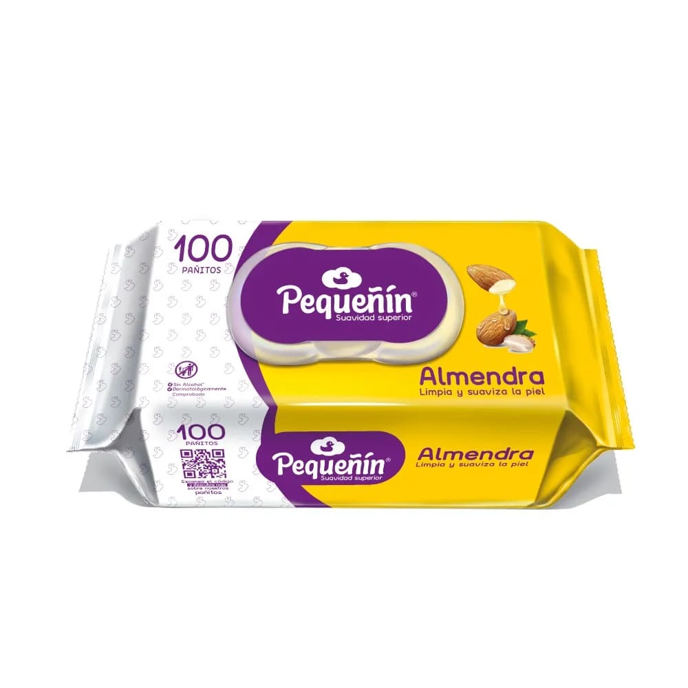PAÑITOS PEQUEÑIN ALMENDRA DISPLAY X 100 UNDS