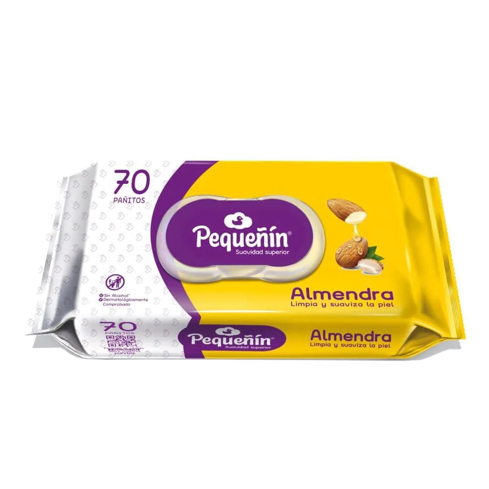 PAÑITOS PEQUEÑIN ALMENDRA X 70 UNDS