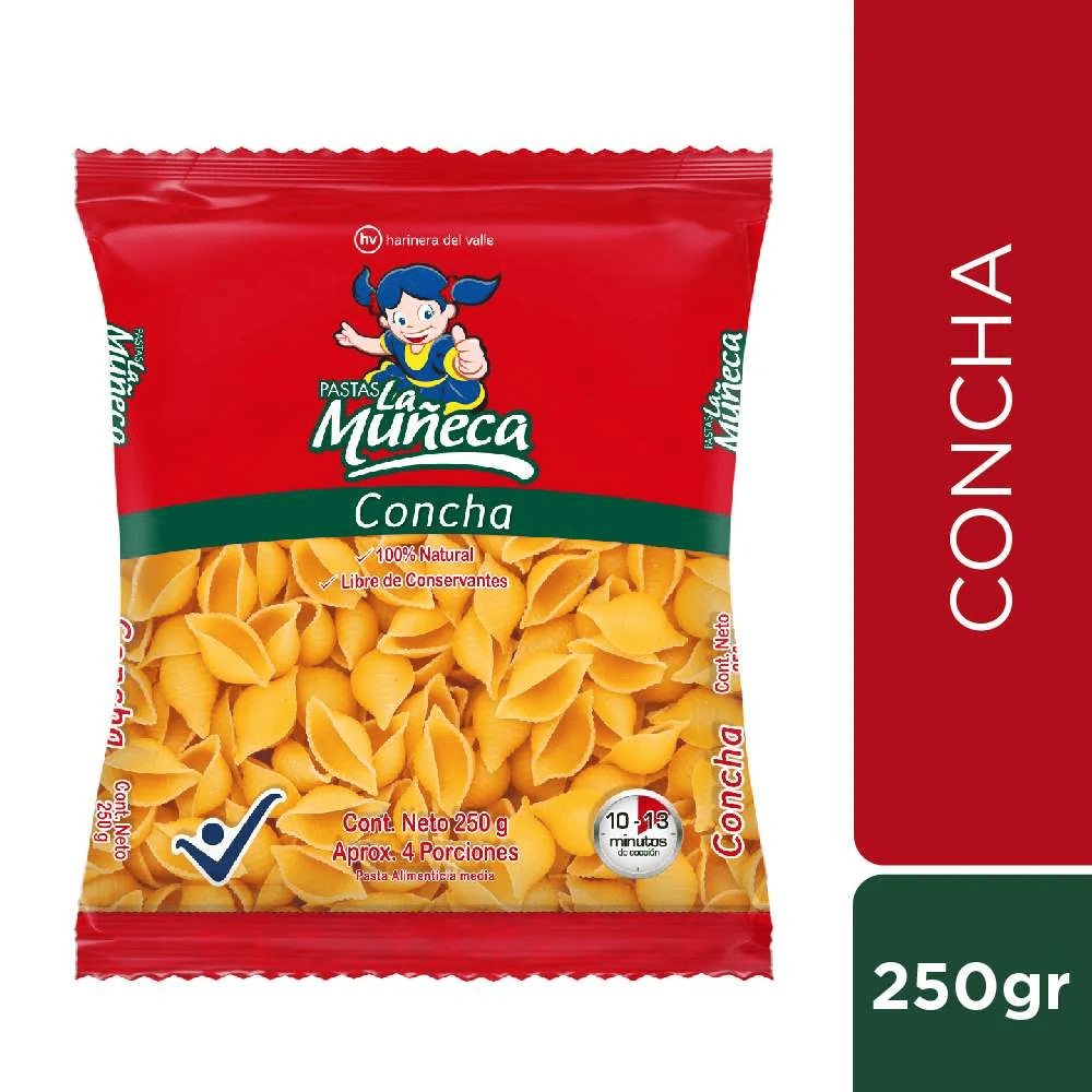 PASTAS LA MUÑECA CONCHA X 250 GR