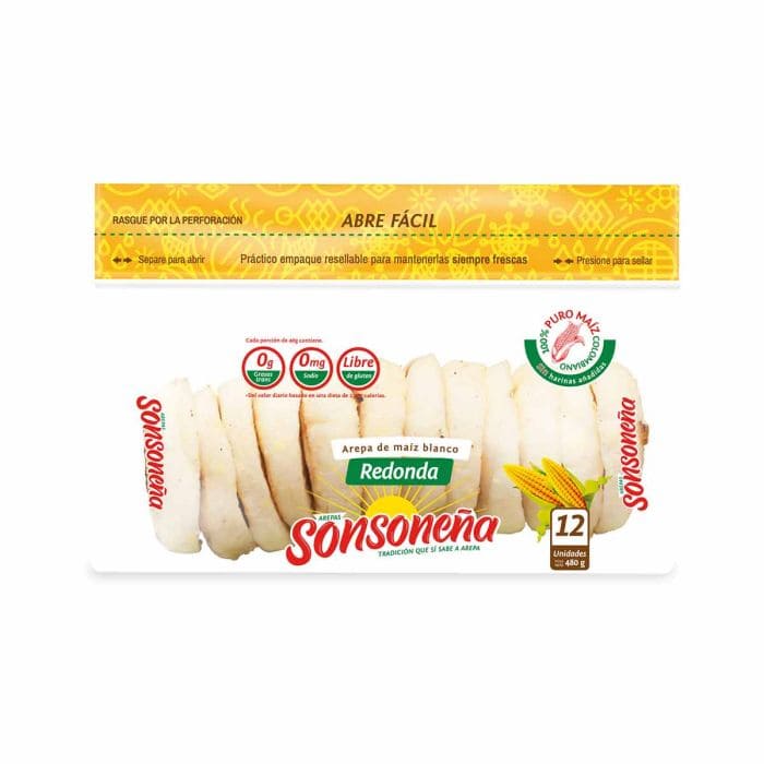 AREPAS SONSOÑENAS REDON*12U