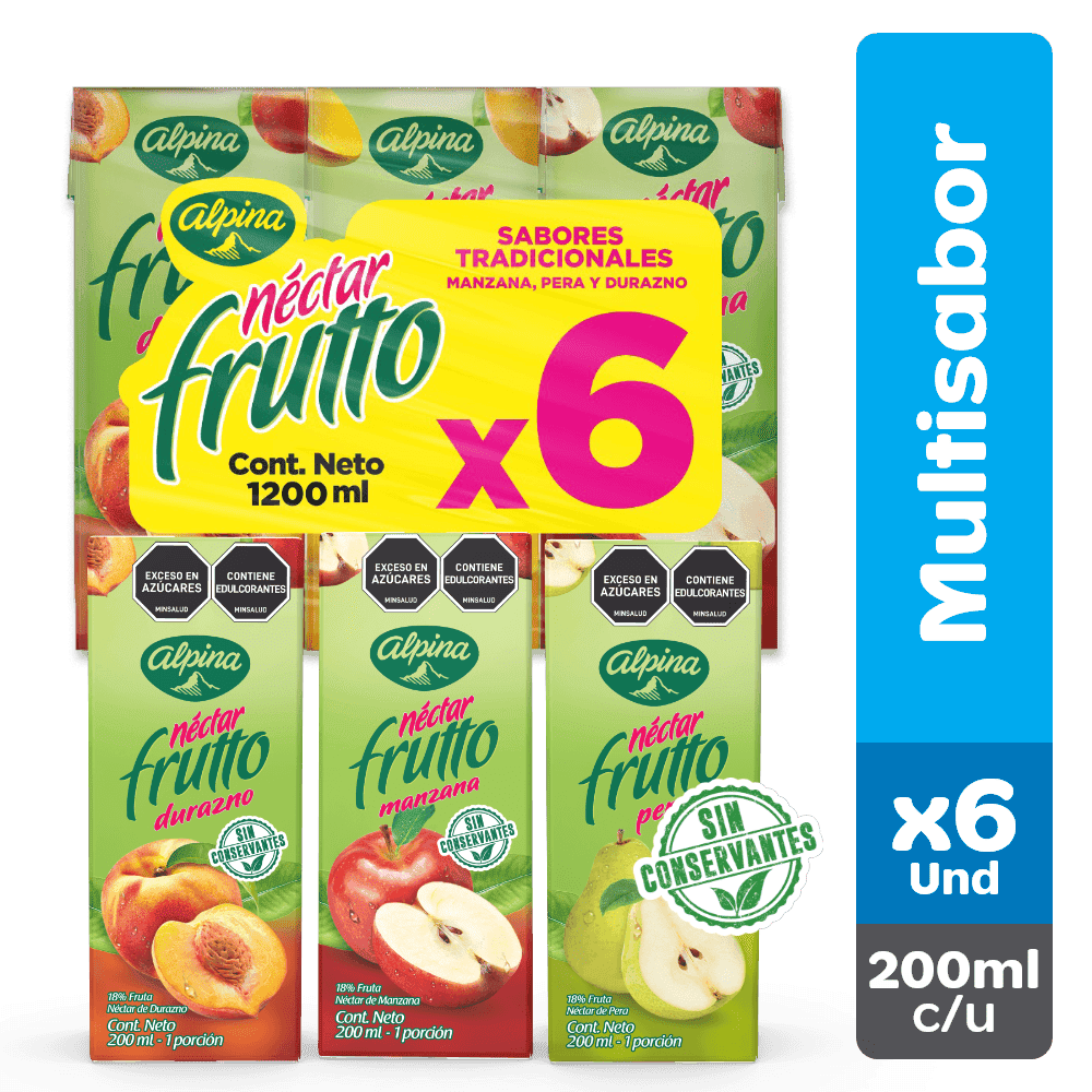 NECTAR FRUTTO *200 ML*6U