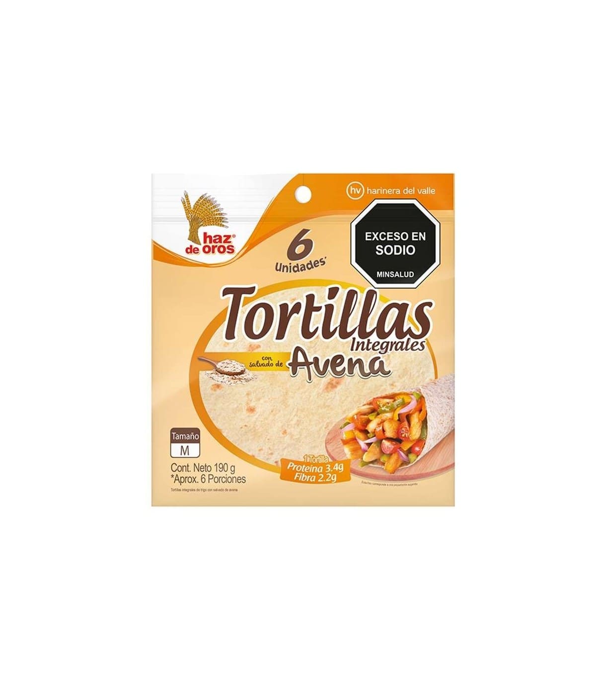 TORTILLAS HAZ DE OROS AVENA *190