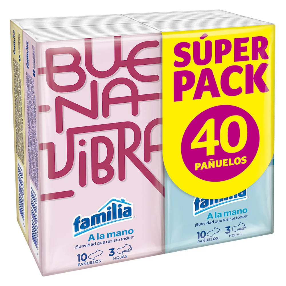 PAÑUELOS FAMILIA BOLSILLO 4PQ