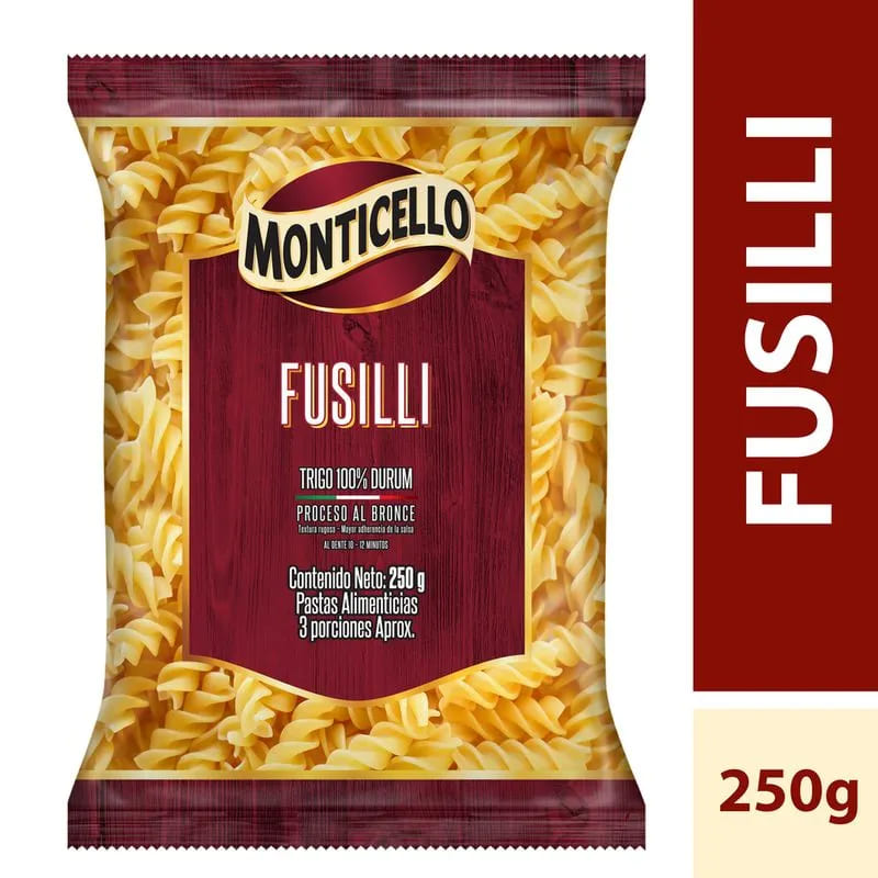 PASTAS MONTICELLO FUSILLI*250GR