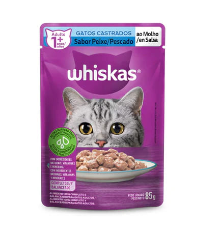 WHISKAS POUCH 1+PESCADO X 85 GR