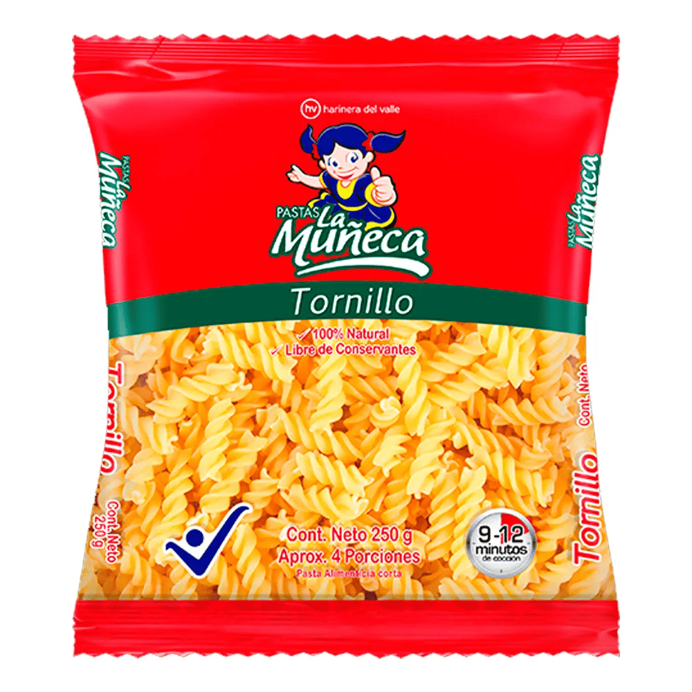 PASTAS LA MUÑECA TORNILLOS*250GR