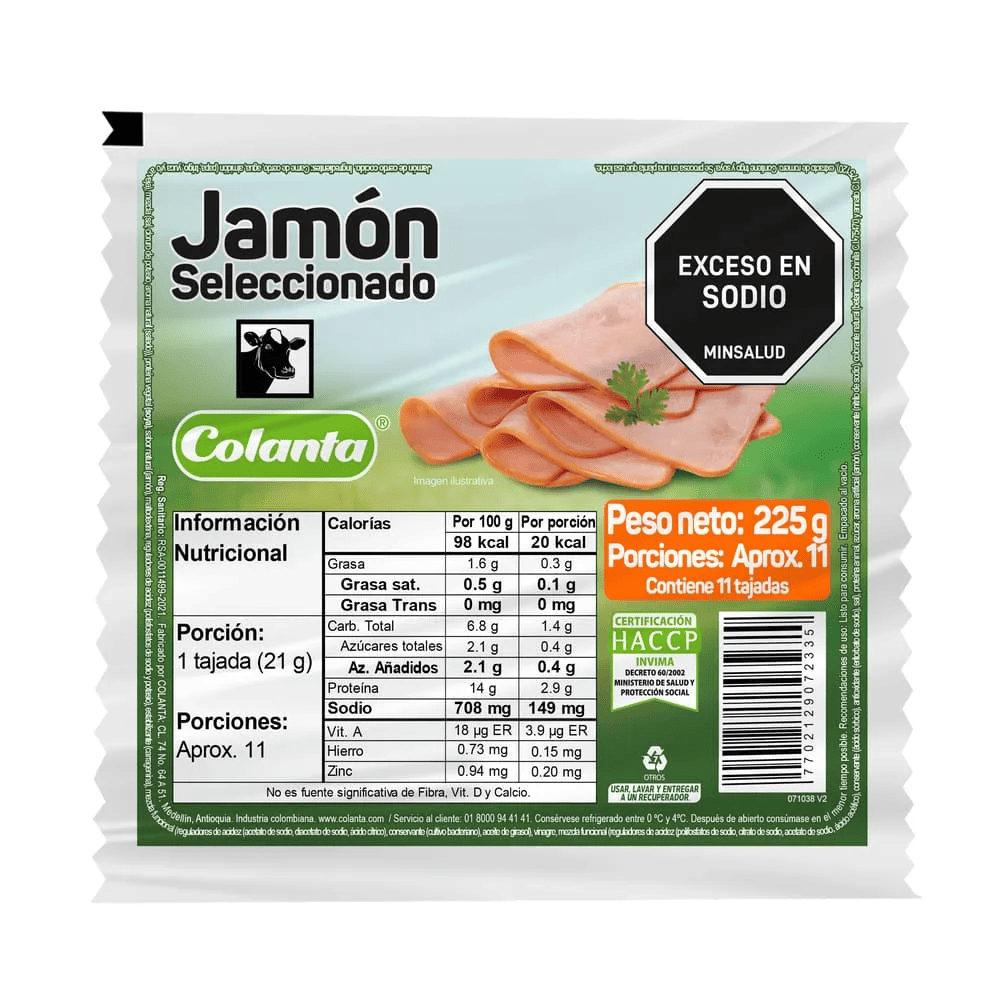 JAMON COLANTA SAND X 225 GR