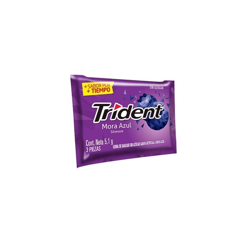 TRIDENT MORA AZUL* 3 UNID