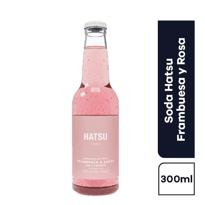 HATSU SODA FRAN/ROS BOTELLA *300 ML