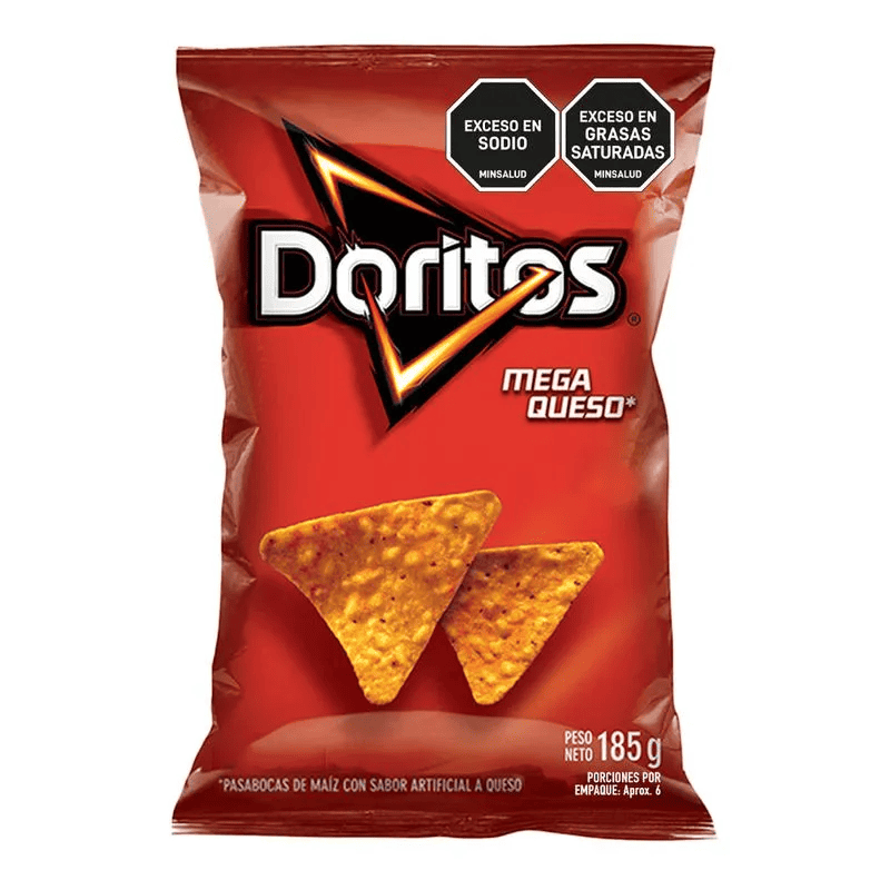 DORITOS FRITO LAY MEGA QUESO X 185 GR