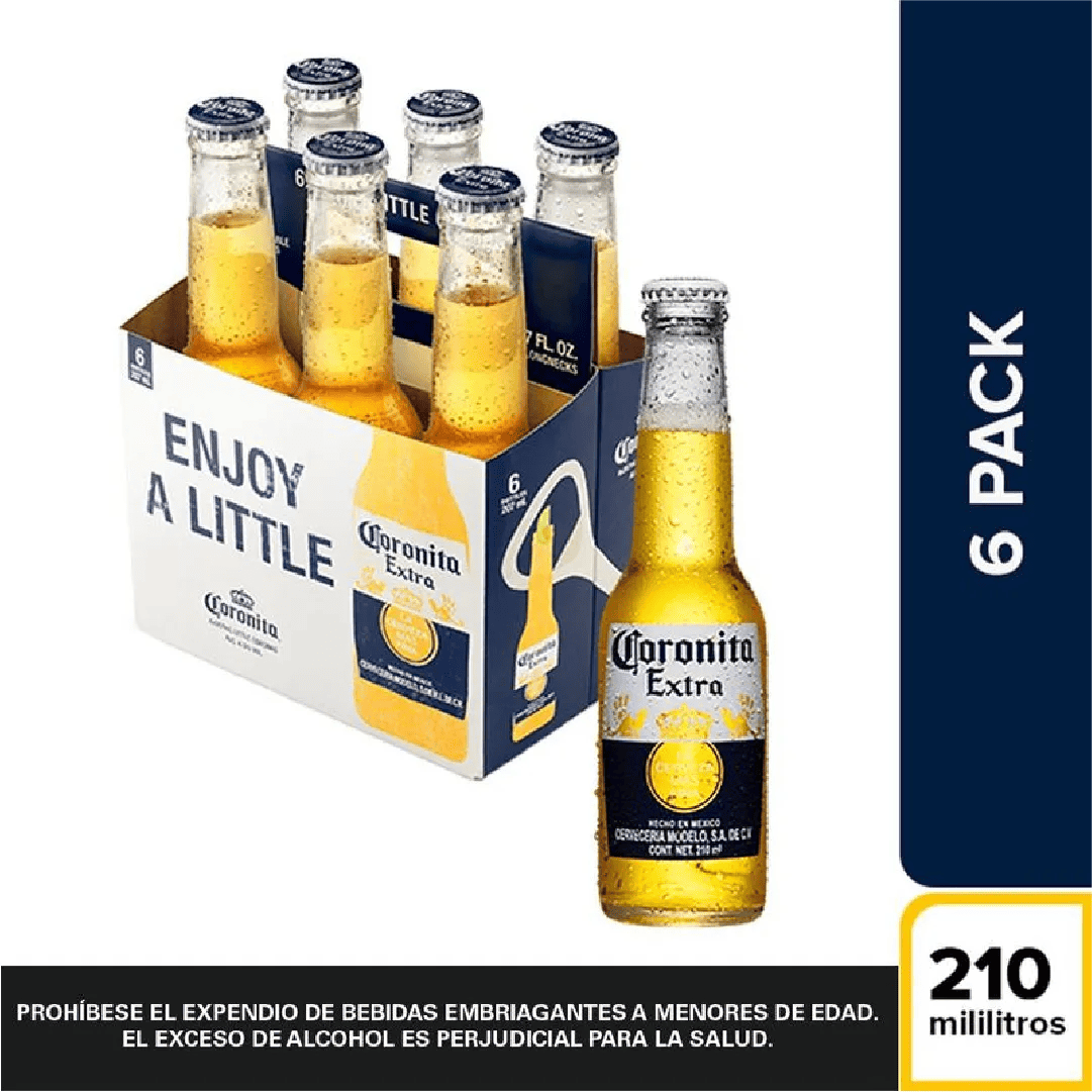 CERV CORONITA BOTELLA*210ML*6U