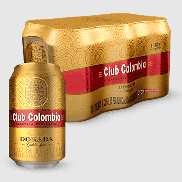 CERVEZA CLUB COLOMBIA DORADA LAT 330 X 6 UNDS (SIXPACK)