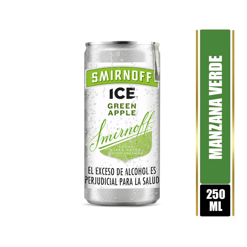 SMIRNOFF GREEN APPLE LATA*250ML