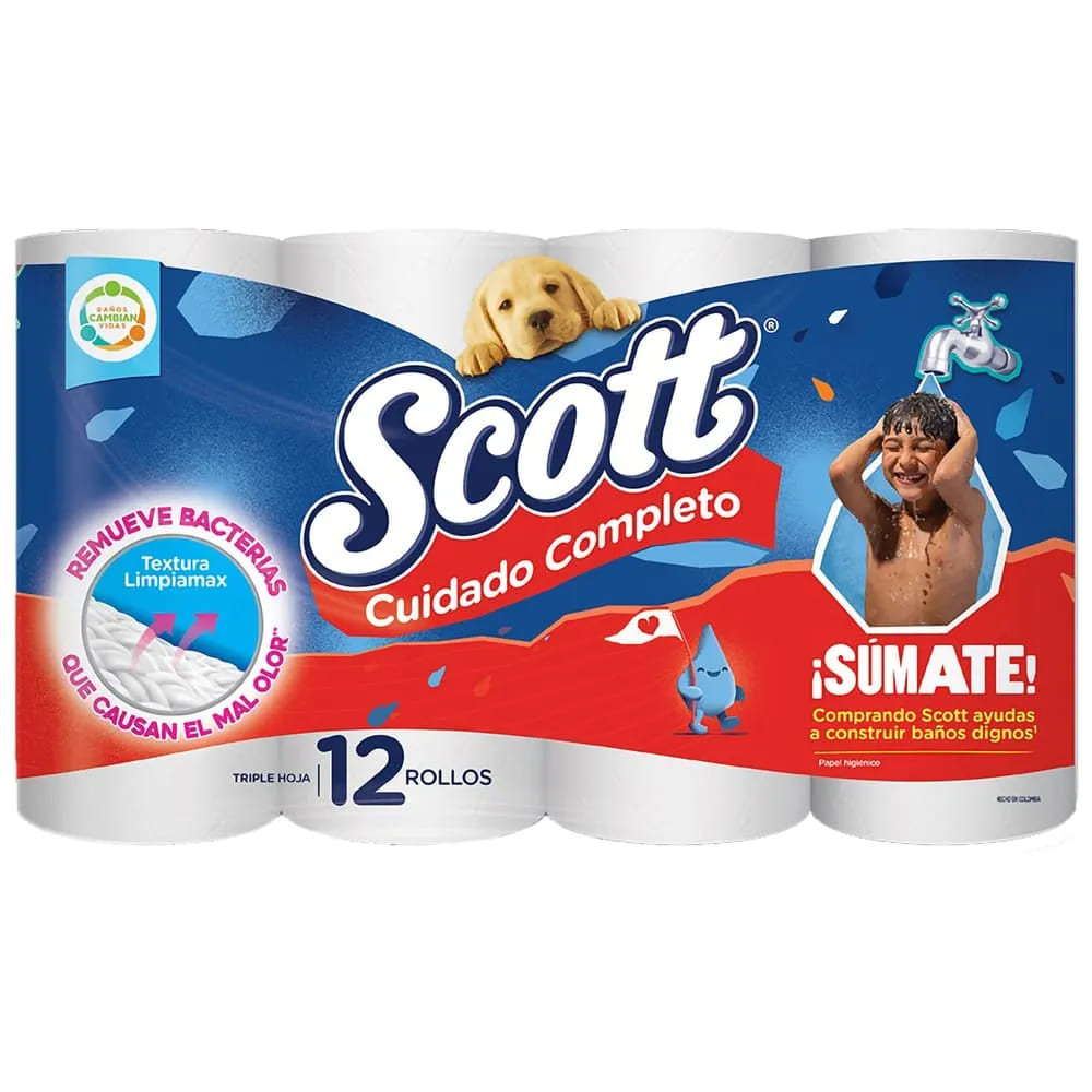 PAPEL HIGIENICO SCOTT MAXI ROLLO X 12 UNDS