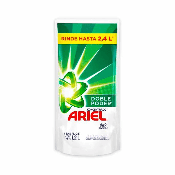 DETERGENTE ARIEL LIQ DOBLE P*1200ML