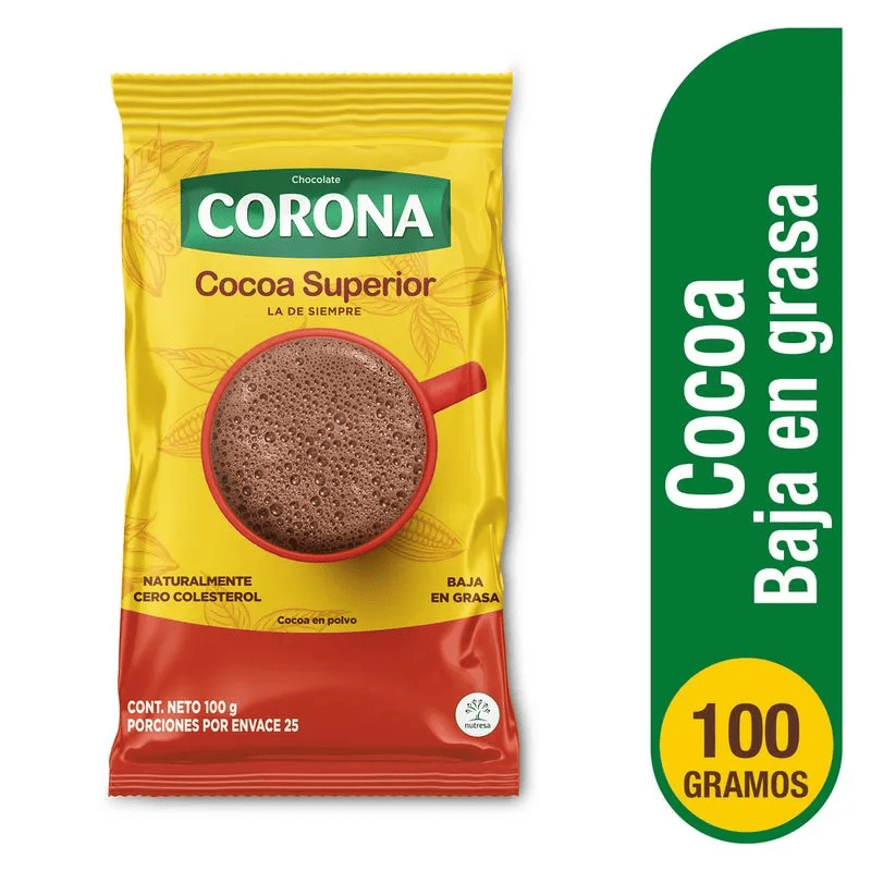 CHOCOLATE COCOA CORONA BOLSA X 100 GR