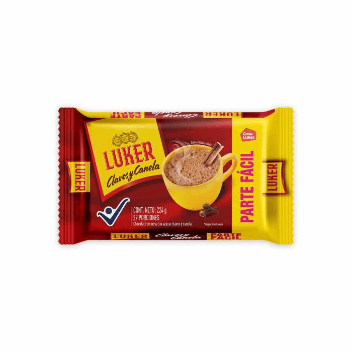 CHOCOLATE LUKER CLAVOS/CANELA*224GR