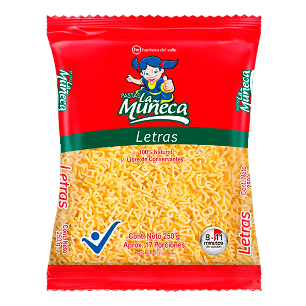 PASTAS LA MUÑECA LETRA * 250G