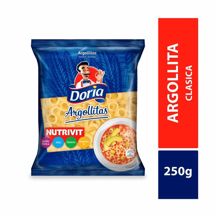 PASTAS DORIA ARGOLLITAS X 250 GR