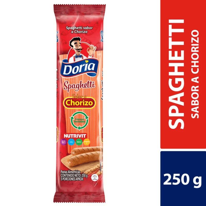 PASTAS DORIA ESPAGUE CHORIZO *250GR