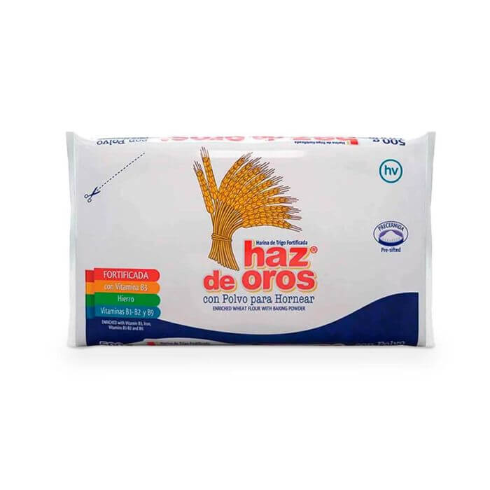 HARINA HAZ DE OROS CON POLVO HORNEAR*500GR
