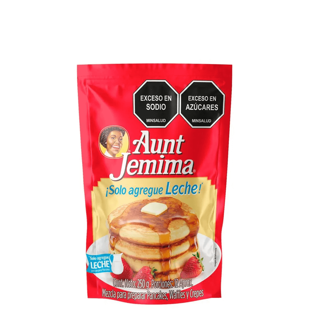 HARINA PARA PANCAKES AUNT JEMIMA SOLO LECHE X 250 GR