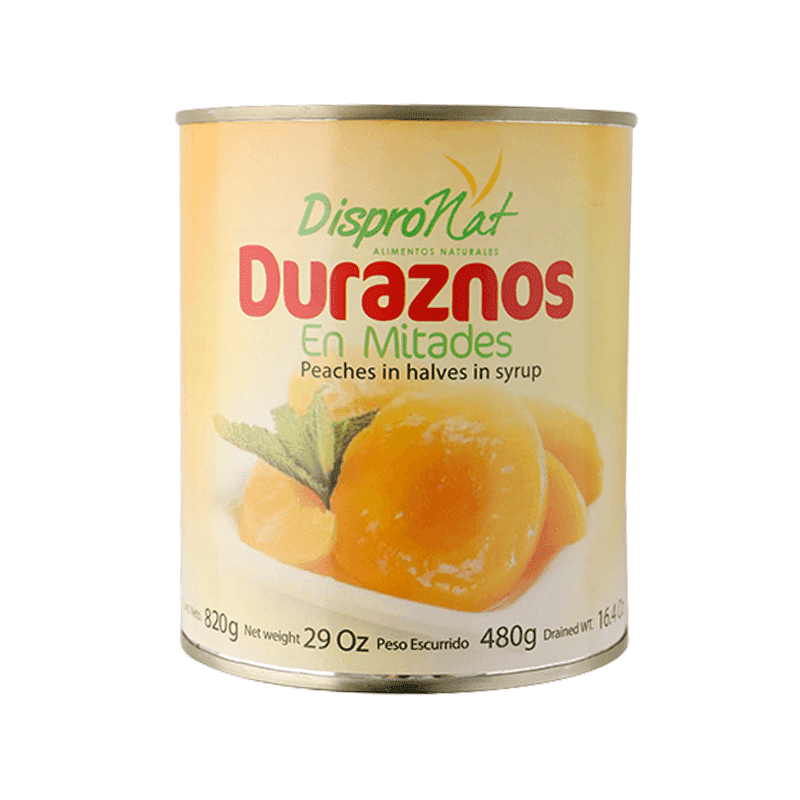 DURAZNOS DISPRONAT EN MITADES*820GR