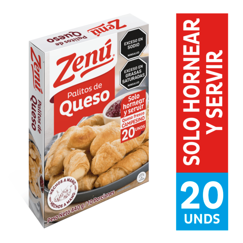 PALITO QUESO ZENU  X 20 UNDS X 440 GR