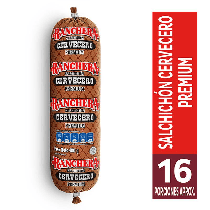 SALCHICHON RANCHERA CERVECERO*480GR
