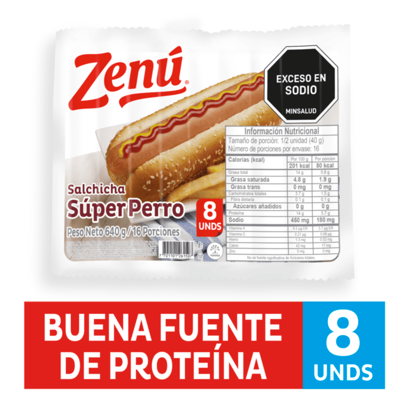 SALCHICHA ZENU SUPER PERRO*640GR