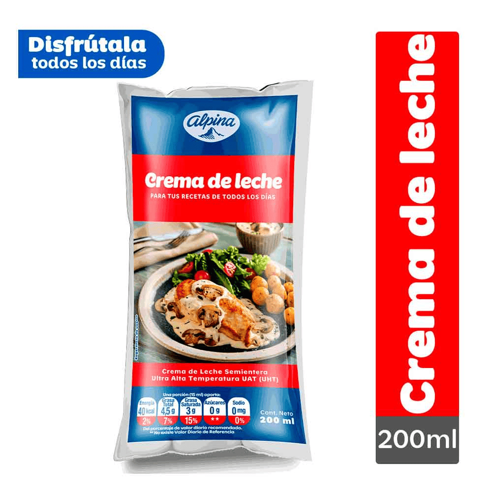 CREMA D LECHE ALPINA BOL*170ML