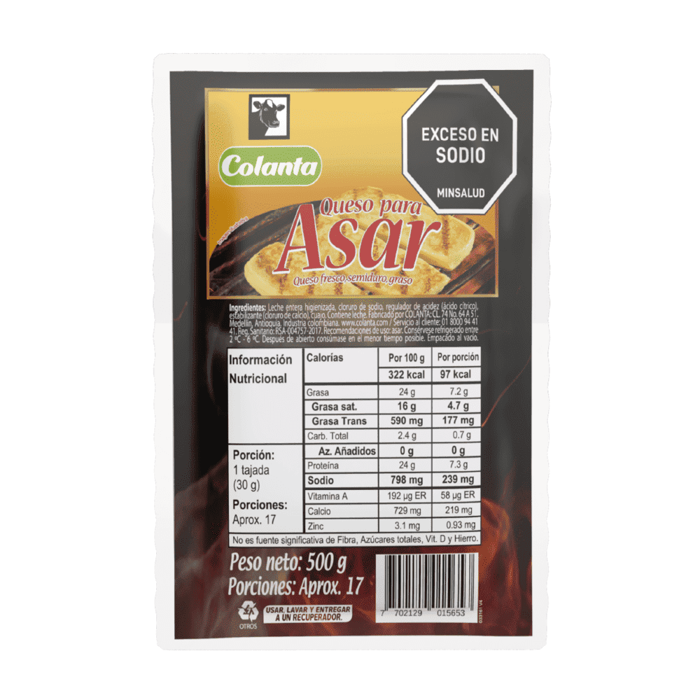 QUESO COLANTA P/ASAR*500G