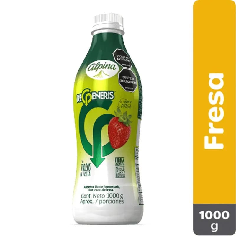 YOGUR ALPINA REGE FRESA BOTELLA X 1000 ML