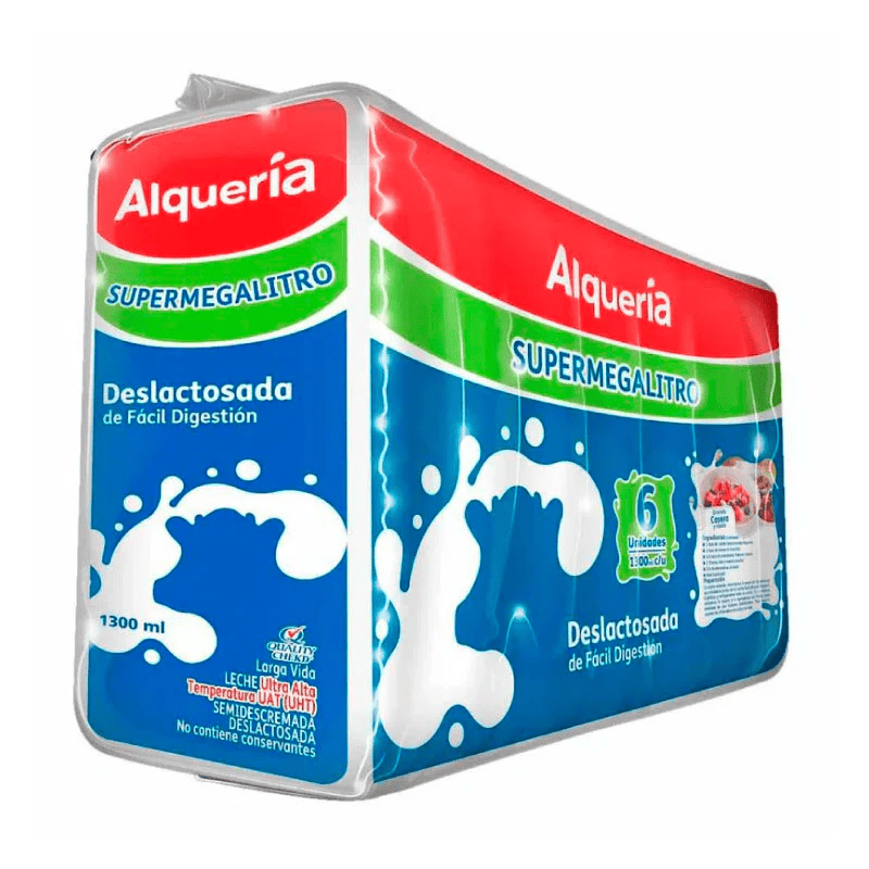 LECHE ALQUERIA DESLACTOSADA *1300 ML*6 UND