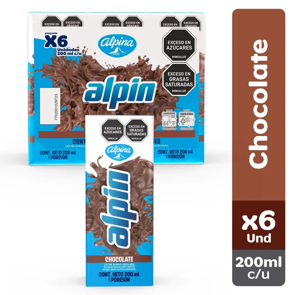 ALPIN ALPINA CHOCO TETRA*200ML*6U