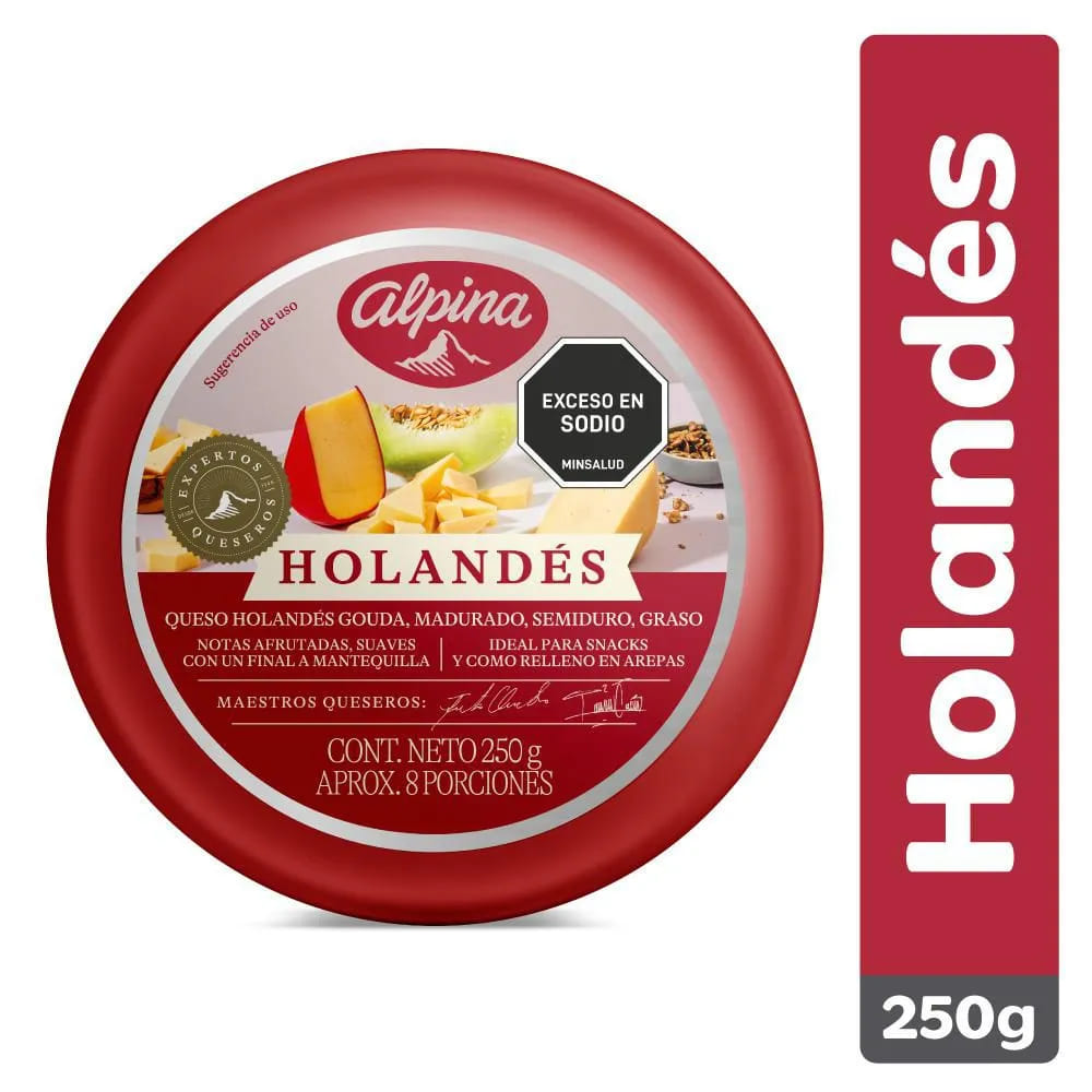 QUESO HOLANDES ALPINA X 250 GR
