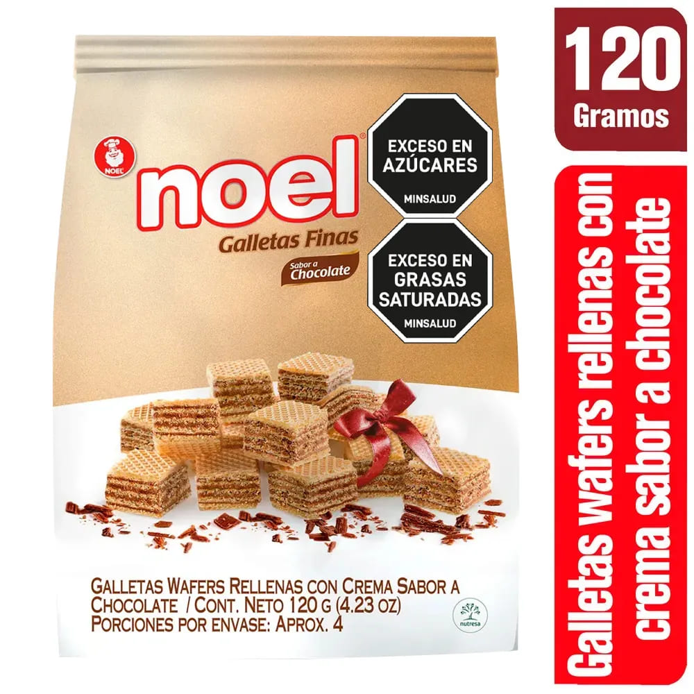 GALLETA NOEL WAFER CUBI CHOCO*120G