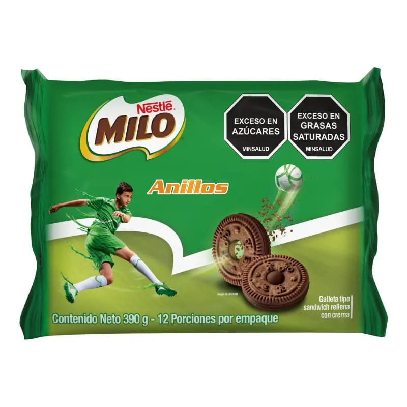 GALLETAS MILO ANILLOS *390G 12 PAQ