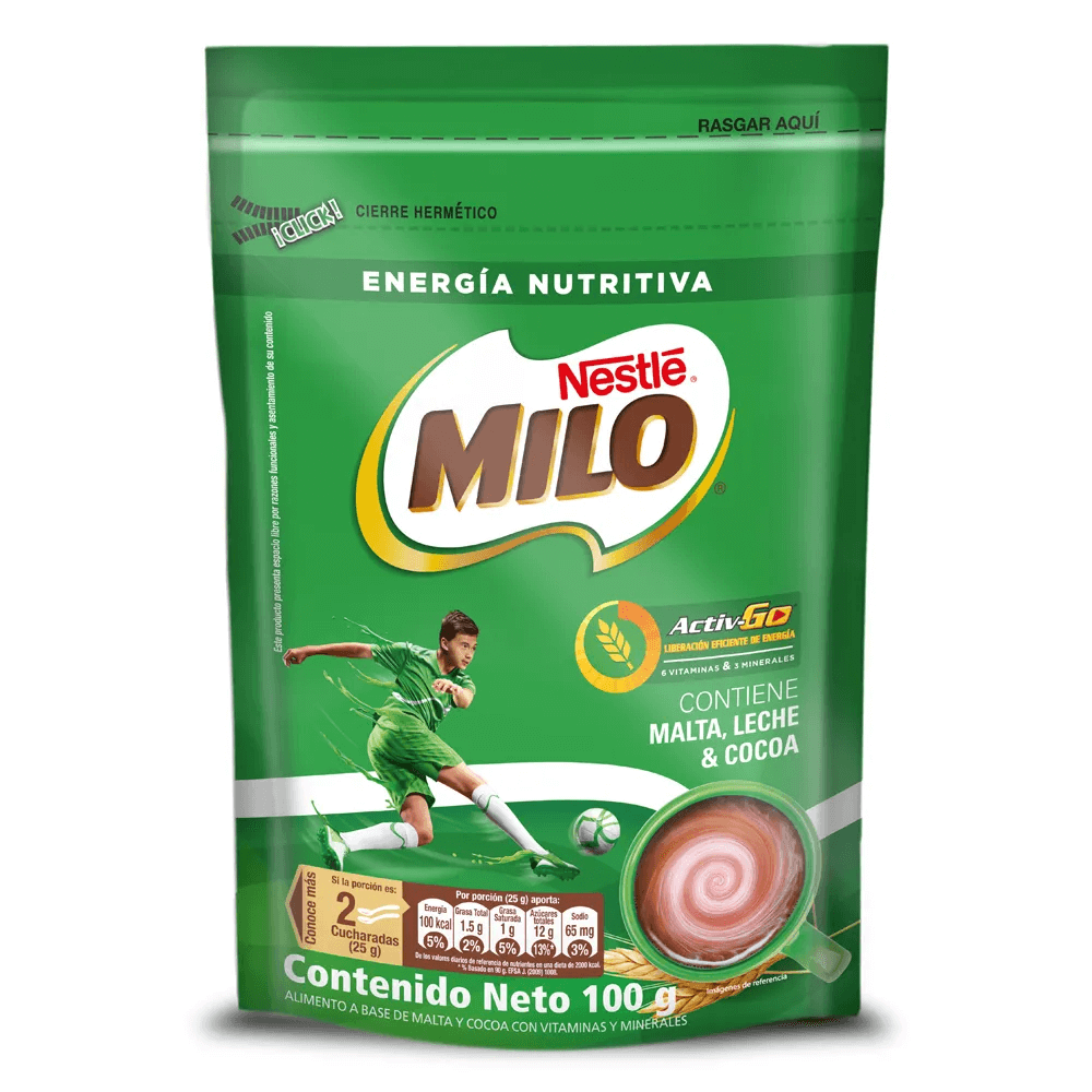 MILO BOLSA CIERRE X 100GR