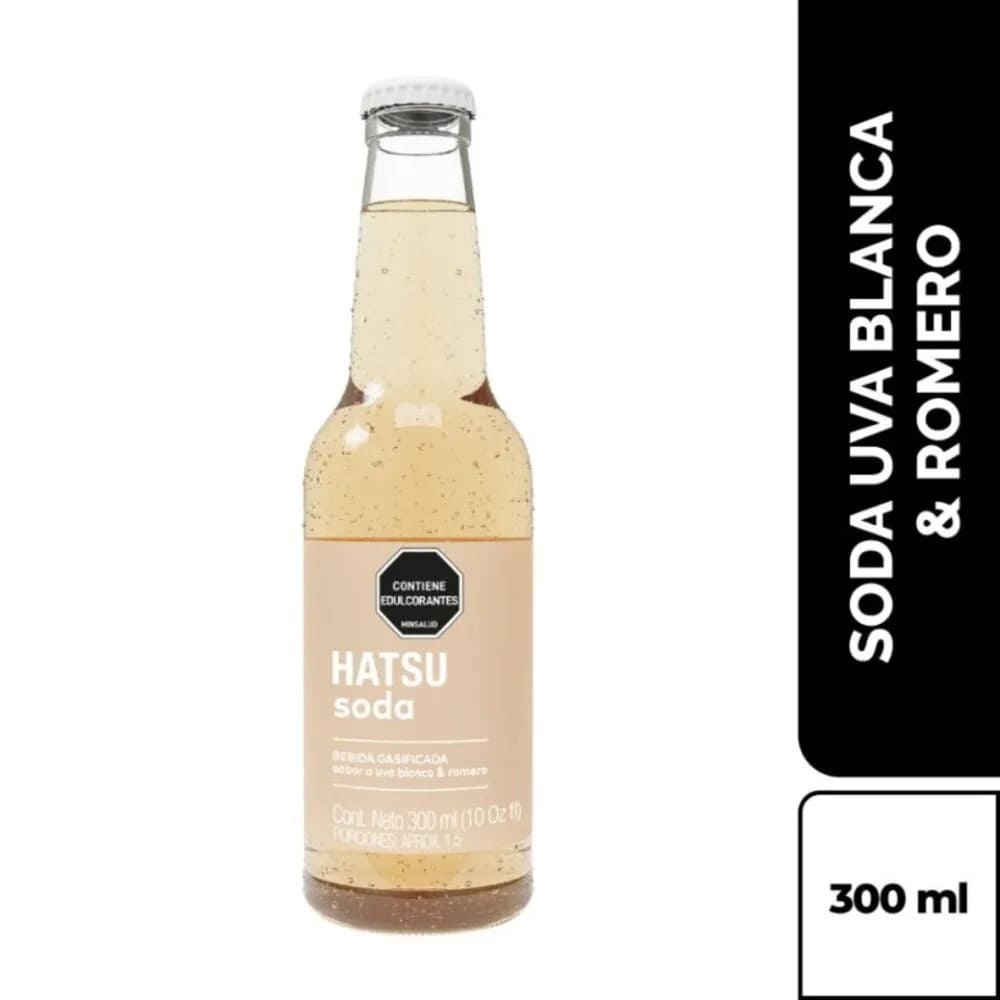 HATSU SODA UVAB7ROM BOTELLA 300