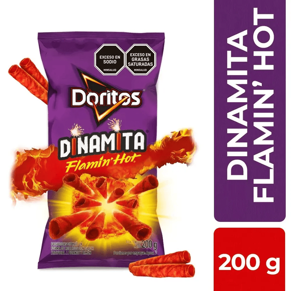 DORITOS FRITOLAY FLAMIN DINAMITA X 200 GR
