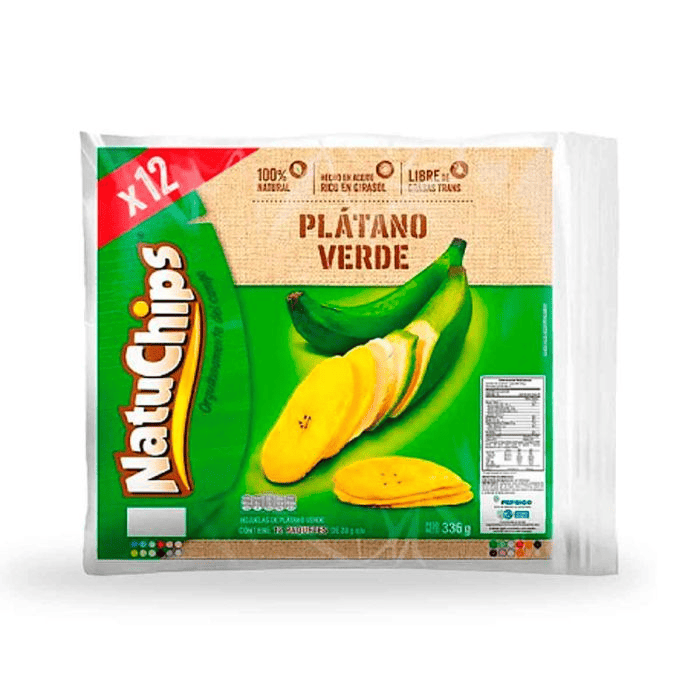NATUCHIPS PLATA VERDE FRITO LAY*12U
