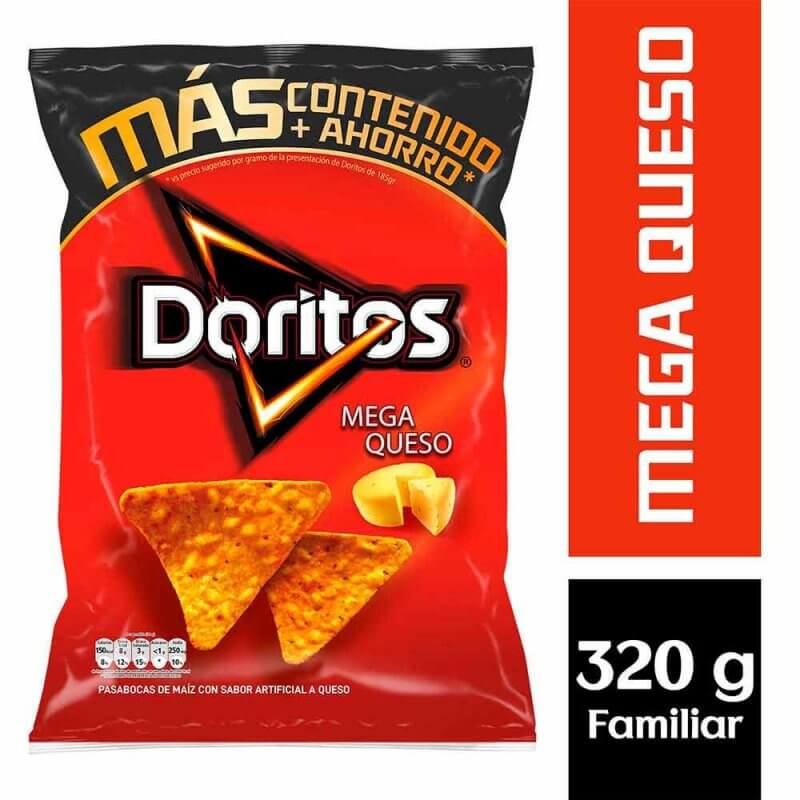 DORITOS FRITO LAY MEGA/QSO*320GR