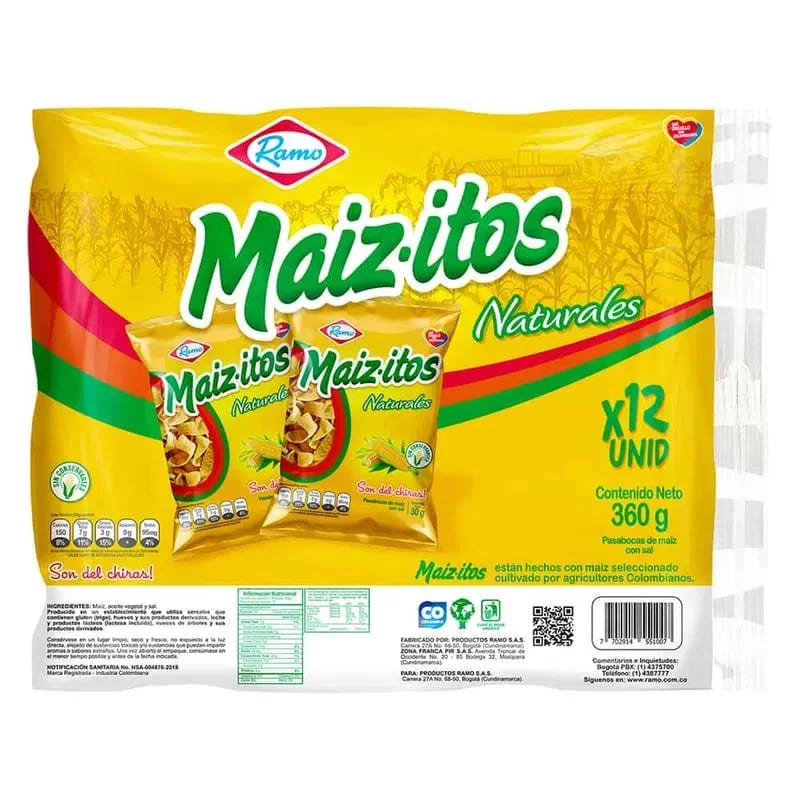 MAIZITOS RAMO NATURAL * 12UNID