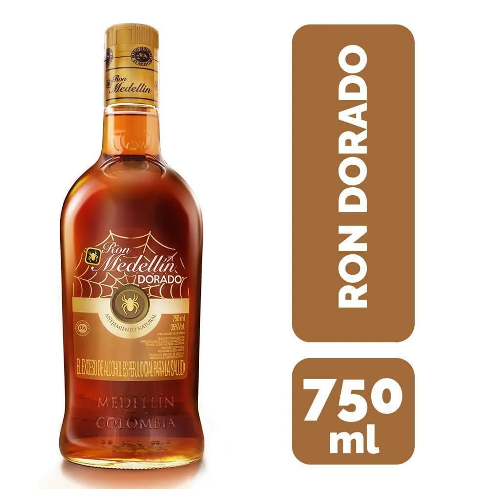 RON MEDELLIN DORADO 750 ML X 750 ML