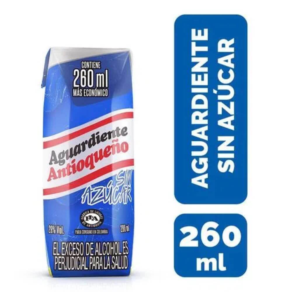 AGUARDIENTE ANT S/AZUC AZUL TETRA*1/4*260ML