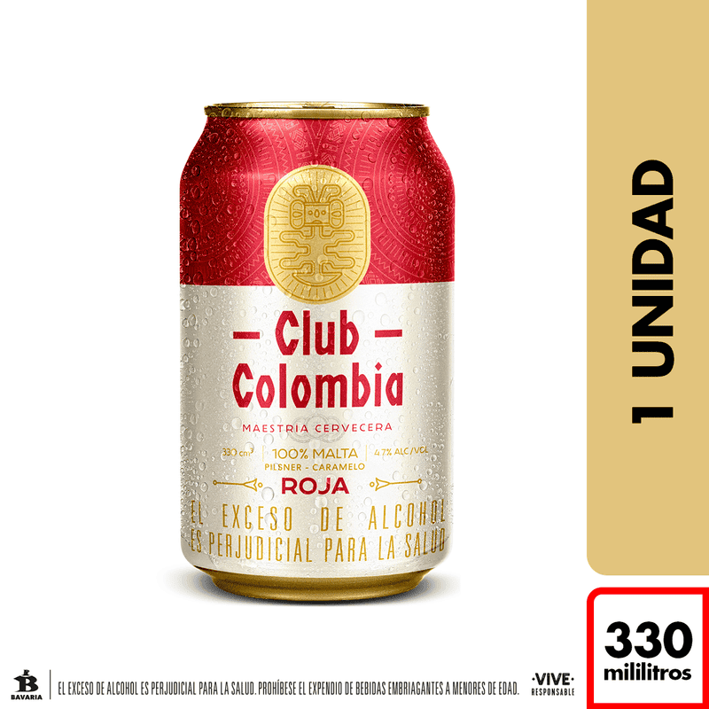 CERV CLUB COLOMBIA ROJA LATA X 330 ML