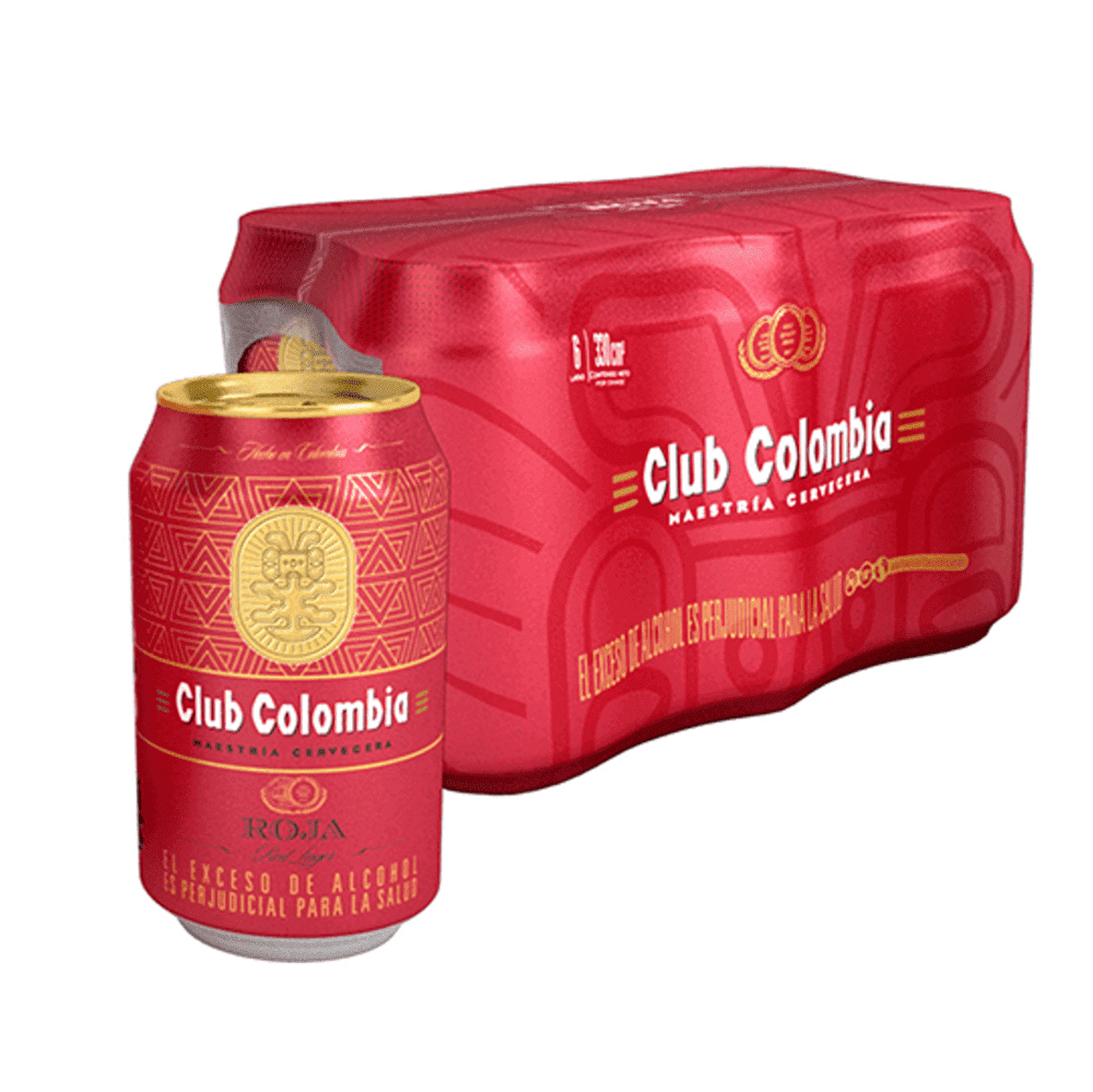 CERVEZA CLUB COLOMBIA ROJA LAT 330 X 6 UNDS (SIXPACK)
