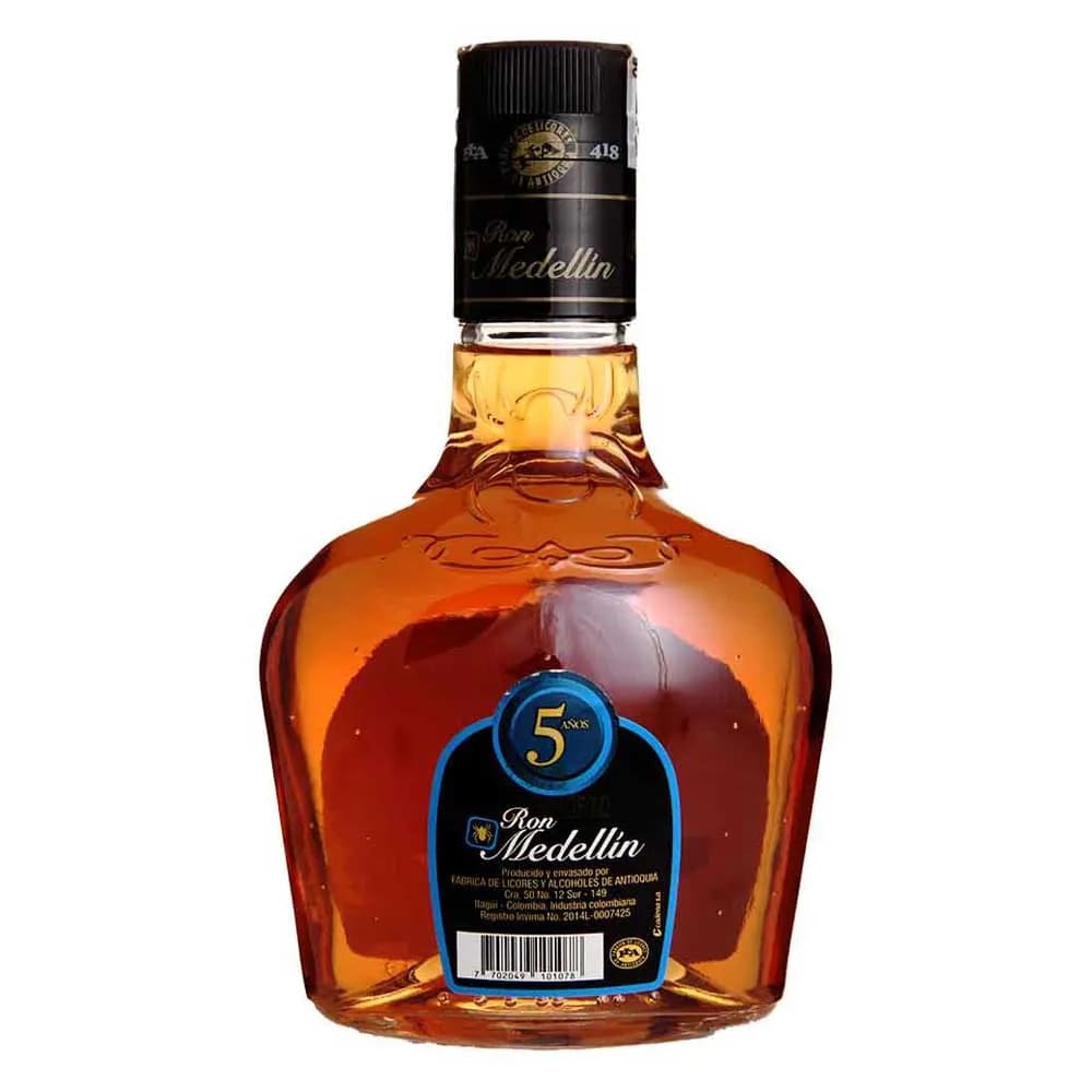RON MEDELLIN 5 AÑOS SIN AZUCAR MEDIA *375ML