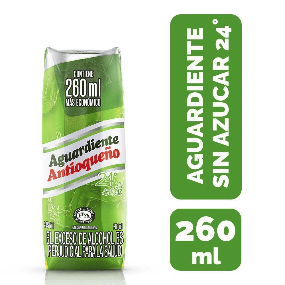 AGUARDIENTE ANT VERDE TETRA 24GR*260ML
